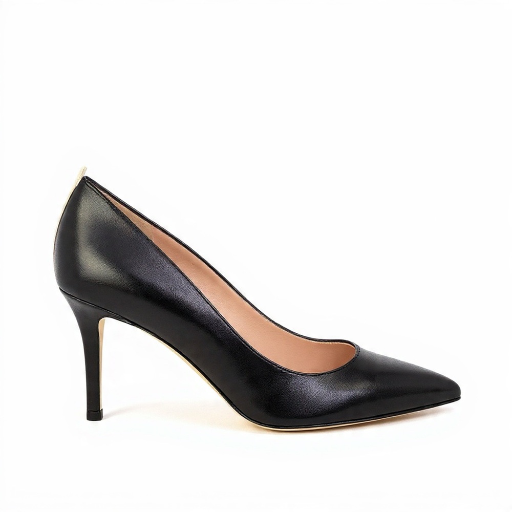 Sjp black leather heels size 39
